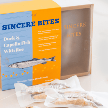 SINCERE BITES - DUCK & CAPELIN FISH WITH ROE